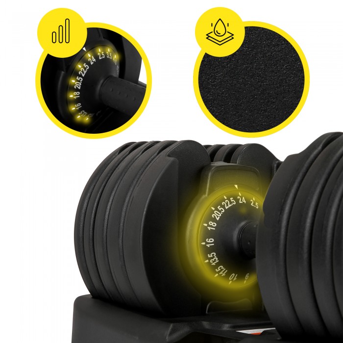 Гантель с регулируемым весом Cornix 2.5-24 кг XR-0405 Black