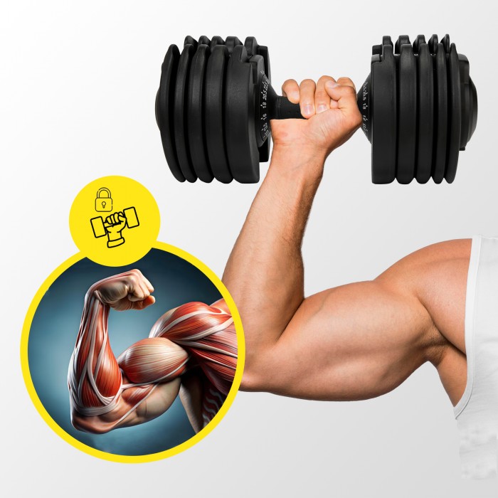 Гантель с регулируемым весом Cornix 2.5-24 кг XR-0405 Black