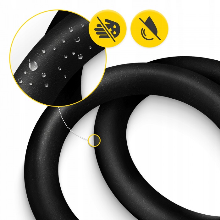 Гимнастические кольца 4FIZJO из ABS пластика, регулируемые Black/Yellow (P-5905973406109)