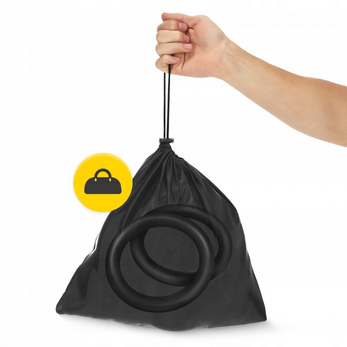Гимнастические кольца 4FIZJO из ABS пластика, регулируемые Black/Yellow (P-5905973406109)