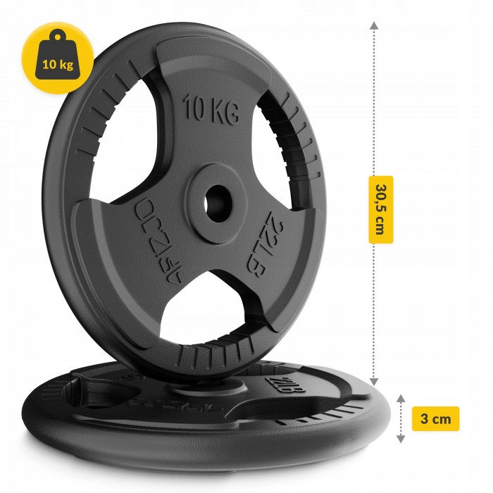 Диск металевий 4FIZJO 2 x 10 кг 26 мм Black (P-5905973401388)