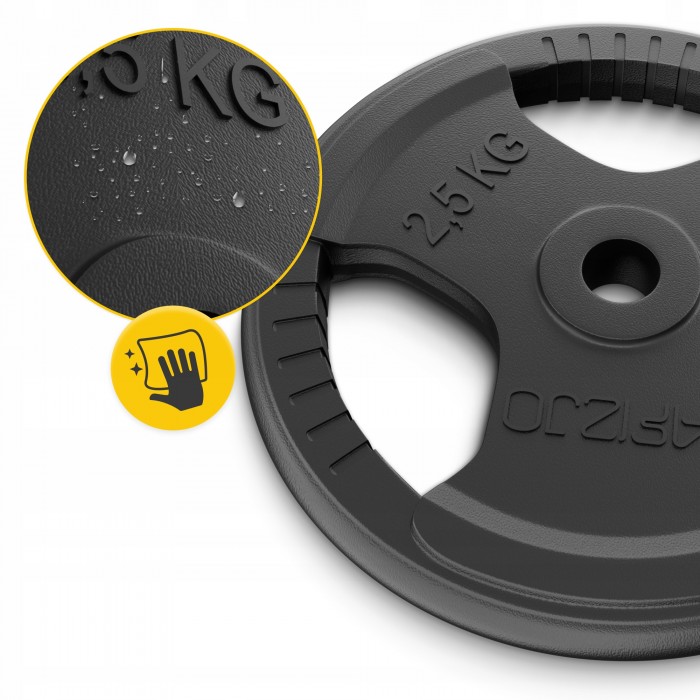 Диск металевий 4FIZJO 2 x 2.5 кг 26 мм Black (P-5905973401364)