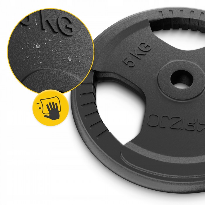 Диск металевий 4FIZJO 2 x 5 кг 26 мм Black (P-5905973401340)