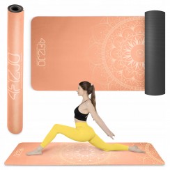 Килимок (мат) спортивний 4FIZJO замша 183 x 61 x 0.15 см для йоги та фітнесу Orange (P-5905973404402)