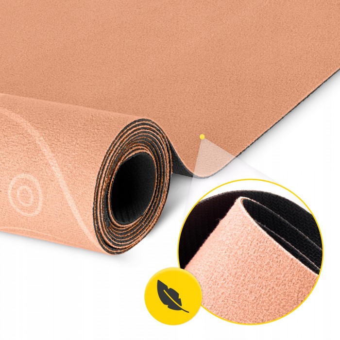 Килимок (мат) спортивний 4FIZJO замша 183 x 61 x 0.15 см для йоги та фітнесу Orange (P-5905973404402)