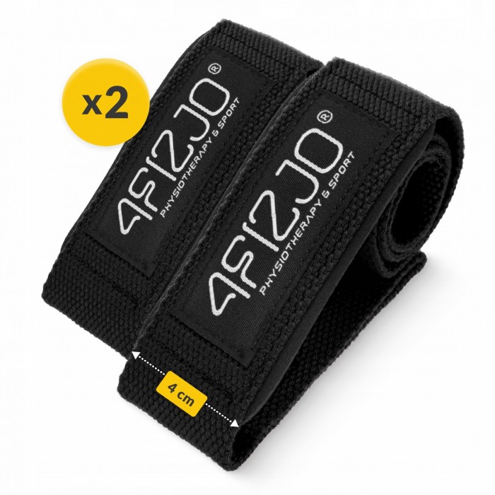 Лямки для становой тяги 4FIZJO Deadlift Straps Black (P-5905973402279)