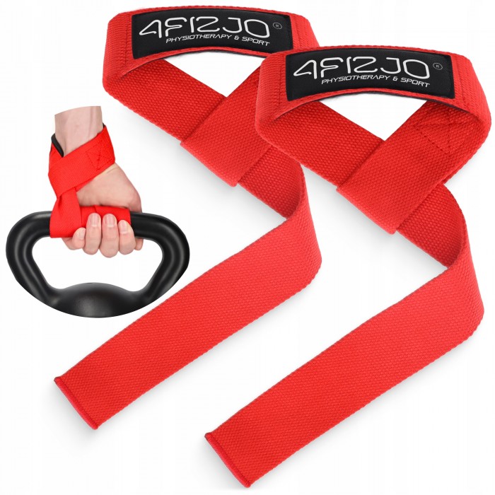 Лямки для становой тяги 4FIZJO Deadlift Straps Red (P-5905973402286)