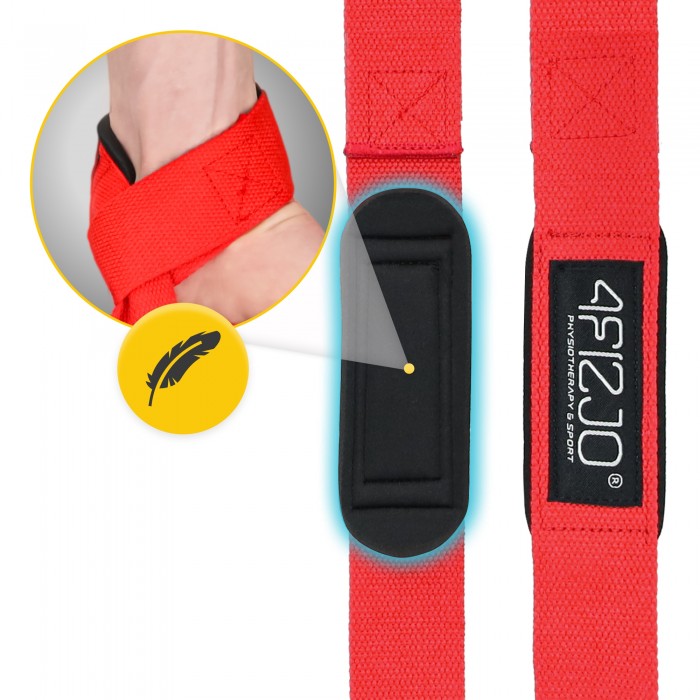 Лямки для становой тяги 4FIZJO Deadlift Straps Red (P-5905973402286)