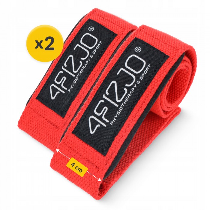 Лямки для становой тяги 4FIZJO Deadlift Straps Red (P-5905973402286)