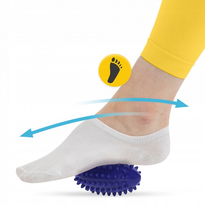 Мяч массажный огурец 4FIZJO Spike Bean 11.5 x 5 см Blue (P-5905973403306)