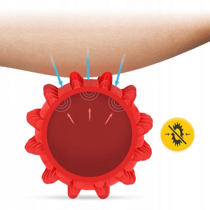 Мяч массажный огурец 4FIZJO Spike Bean 11.5 x 5 см Red (P-5905973403313)