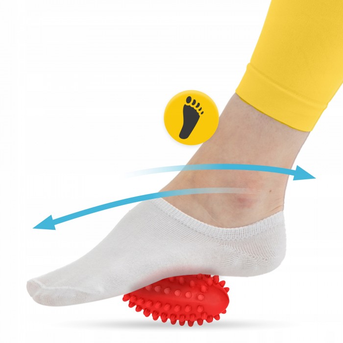 Мяч массажный огурец 4FIZJO Spike Bean 11.5 x 5 см Red (P-5905973403313)