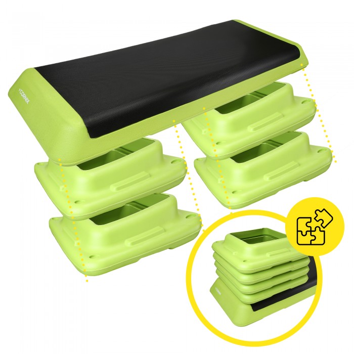 Степ-платформа 3-ступінчаста Cornix Pro 109 х 41 х 10-20 см XR-0401 Green/Black