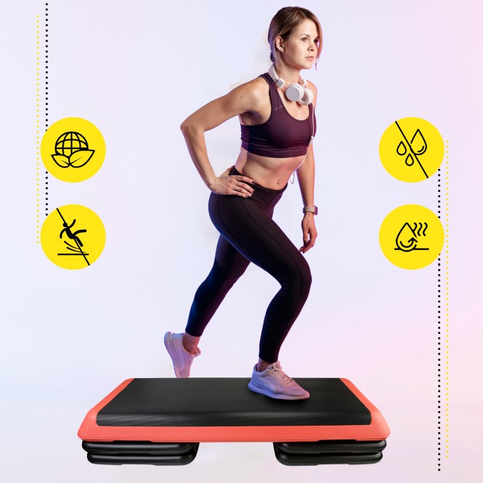 Степ-платформа 3-ступінчаста Cornix Pro 109 х 41 х 10-20 см XR-0404 Black/Red