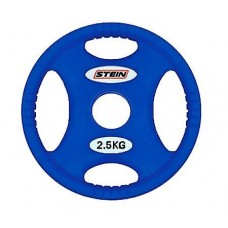 Профессиональный диск обрезиненный 2,5 кг d - 50 мм Stein TPU Color 3-Hole Plate DB6092-2.5