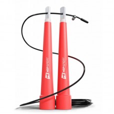 Швидкісна скакалка Crossfit з пластиковими ручками Hop-Sport HS-P010JR червона