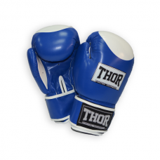 Боксерські рукавички THOR COMPETITION 10oz / Шкіра / синьо-білі