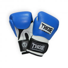 Боксерські рукавички THOR PRO KING 14oz / PU / синьо-біло-чорні