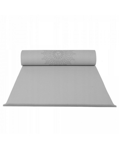 Килимок для йоги (Yoga mat) Springos TPE 6 мм YG0017 Grey з розміткою