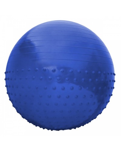 М&#39;яч для фітнесу (фітбол) полумассажний SportVida 65 см Anti-Burst SV-HK0292 Blue
