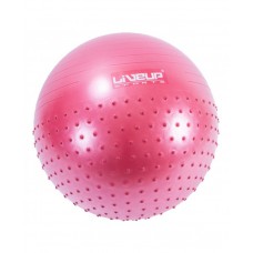 Фітбол (м'яч для фітнесу) масажний з насосом LiveUp HALF MASSAGE BALL LS3569