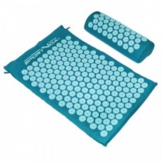 Аплікатор Кузнєцова / килимок акупунктурний з валиком SportVida 66 x 40 см SV-HK0283 Blue