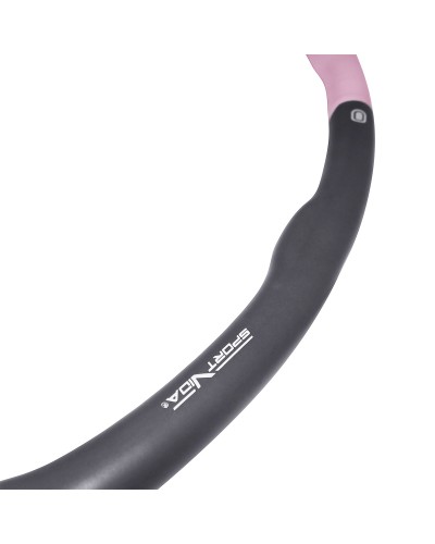 Хулахуп обруч массажный Hula Hoop SportVida 100 см 1.2 кг SV-HK0338 Grey/Pink