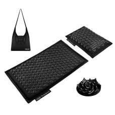 Аплікатор Кузнєцова / Масажний килимок акупунктурний з подушкою 4FIZJO Eco Mat 68 x 42 см 4FJ0208 Black / Black