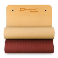 Фитнес-коврик с отверстиями Hop-Sport TPE 0,8 см HS-T008GM оранжево- красный