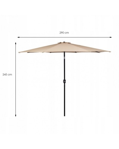 Зонт садовий стоячий (для тераси, пляжу) з нахилом Springos 290 см GU0016