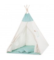 Дитяча палатка (вігвам) Springos Tipi XXL TIP04 White / Mint