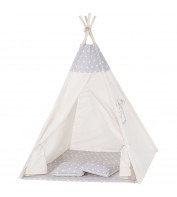 Дитяча палатка (вігвам) Springos Tipi XXL TIP07 White / Grey
