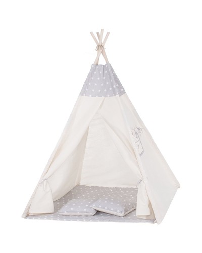 Дитяча палатка (вігвам) Springos Tipi XXL TIP07 White / Grey