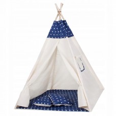 Дитяча палатка (вігвам) Springos Tipi XXL TIP08 White / Blue
