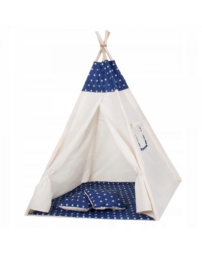 Дитяча палатка (вігвам) Springos Tipi XXL TIP08 White / Blue