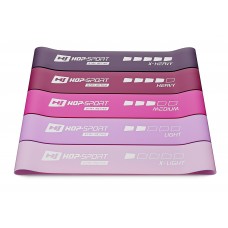 Набір гумок для фітнесу Hop-Sport 600x50mm HS-L650RLP рожевий