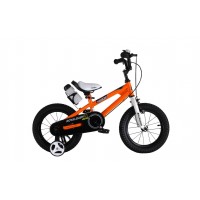 Детский велосипед двухколесный с доп. колесами RoyalBaby FREESTYLE 18" 115-150 см OFFICIAL UA оранжевый