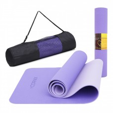 Килимок спортивний Cornix TPE 183 x 61 x 0.6 см для йоги XR-0004 Violet/Purple