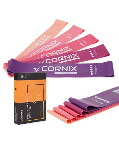 Гумки для фітнесу Cornix Mini Power Band набір 5 шт 1-20 кг XR-0046