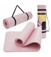 Коврик (мат) спортивный 4FIZJO NBR 180 x 60 x 1 см для йоги и фитнеса 4FJ0372 Pink