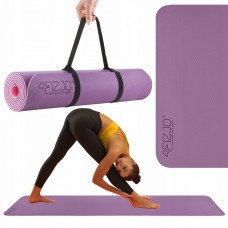 Килимок (мат) спортивний 4FIZJO TPE 180 x 60 x 0.6 см для йоги та фітнесу 4FJ0388 Violet/Pink