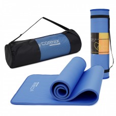 Килимок спортивний Cornix NBR 183 x 61 x 1 см для йоги та фітнесу XR-0096 Blue/Blue