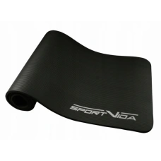 Килимок для фітнесу та йоги SportVida NBR 1.5 см SV-HK0167 Black