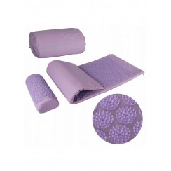 Аплікатор Кузнєцова Масажний килимок з валиком SportVida 130 x 50 см SV-HK0411 Purple / Purple