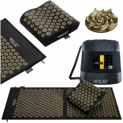 Килимок акупунктурний з подушкою 4FIZJO Ergo Mat XL Аплікатор Кузнєцова Black/Gold (P-5907739313843)