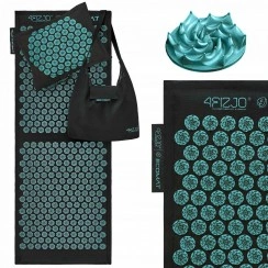 Килимок акупунктурний з подушкою 4FIZJO Eco Mat XL Аплікатор Кузнєцова Black/Blue (P-5907739317452)