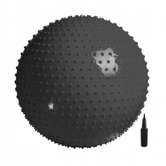 М&#039;яч для фітнесу (фітбол) 4FIZJO 65 см масажний Anti-Burst Black (P-5905973400237)
