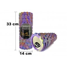 Масажний ролик EasyFit Grid Roller 33 см v.1.1 Multi Фіолетовий