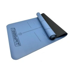 Килимок для йоги професійний EasyFit Pro каучук 5 мм Блакитний